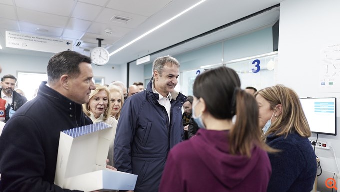 Επίσκεψη του Κυρ. Μητσοτάκη στο ΓΝΑ