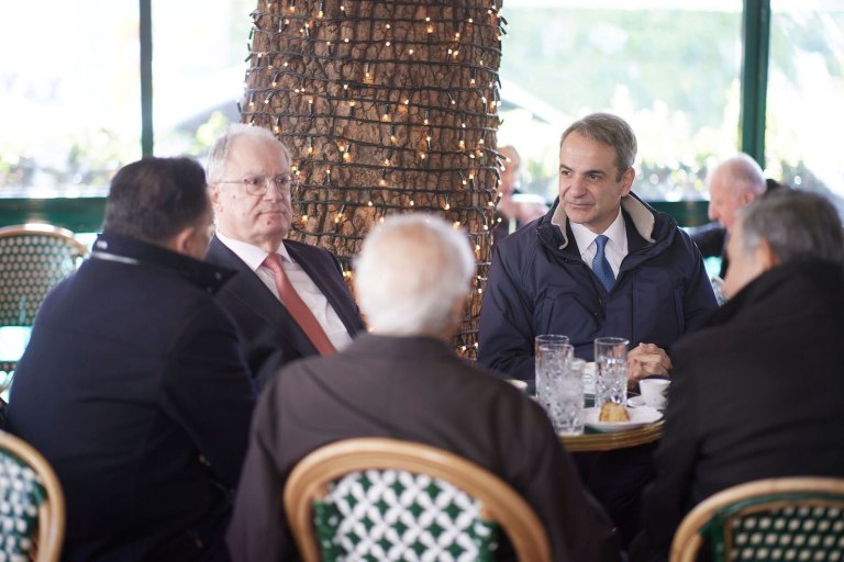 Κυριακός Μητσοτάκης στον «πρωτοχρονιάτικο καφέ»