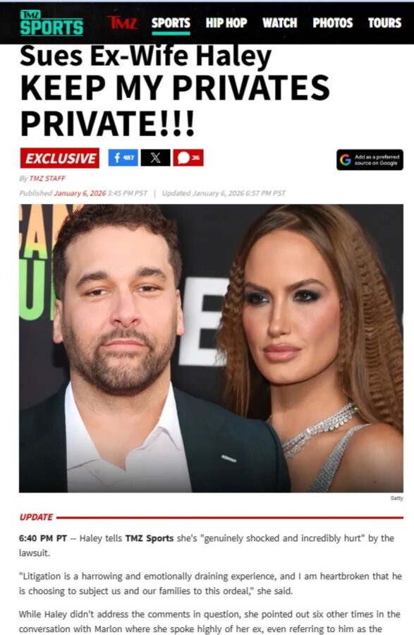 Hailey Bailey & Matt Kalil: Χώρισαν λόγω... μεγέθους και τώρα είναι στα δικαστήρια!