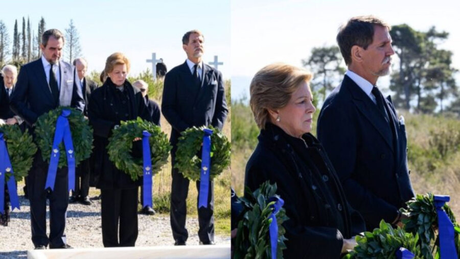 Τέως Βασιλιάς Κωνσταντίνος: Οι σπαρακτικές εικόνες από το μνημόσυνό του και η ανάρτηση της οικογένειας Ντε Γκρες