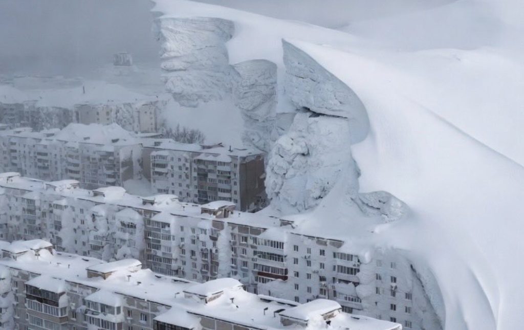 Ρεκόρ χιονόπτωσης θάβει ολόκληρη πόλη: Πρωτοφανείς εικόνες από drone