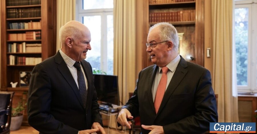 Συνάντηση Τασούλα - Παπανδρέου στο Προεδρικό Μέγαρο