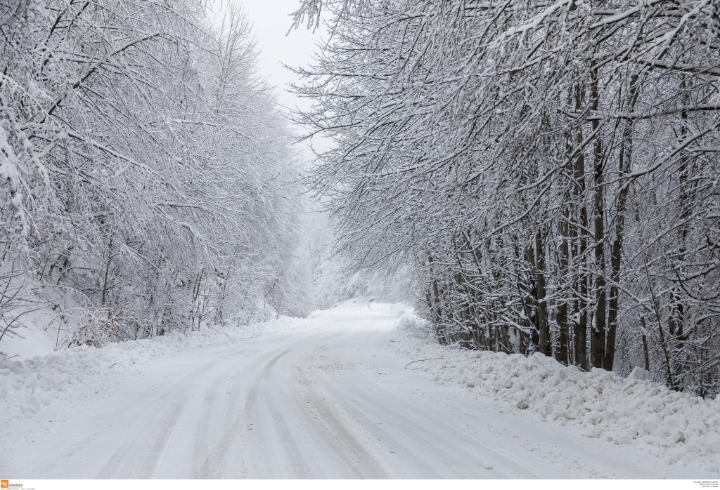 Χειμωνιάτικος δρόμος χιονισμένος