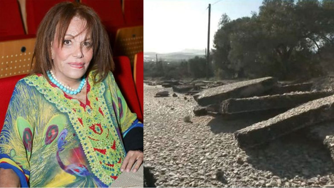 Μαίρη Χρονοπούλου: Εικόνες βιβλικής καταστροφής έξω από το σπίτι της λόγω της κακοκαιρίας που έπληξε την Αττική