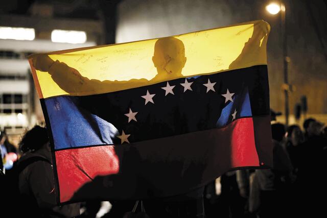 Σημαία Βενεζουέλας σκιερή φιγούρα