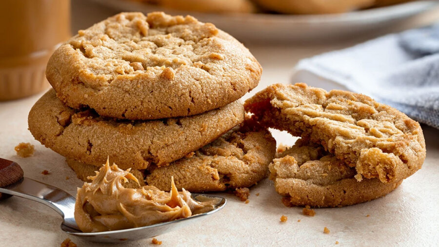 Μπισκότα φυστικοβούτυρου με 3 υλικά - Η πιο εύκολη συνταγή, χωρίς μίξερ