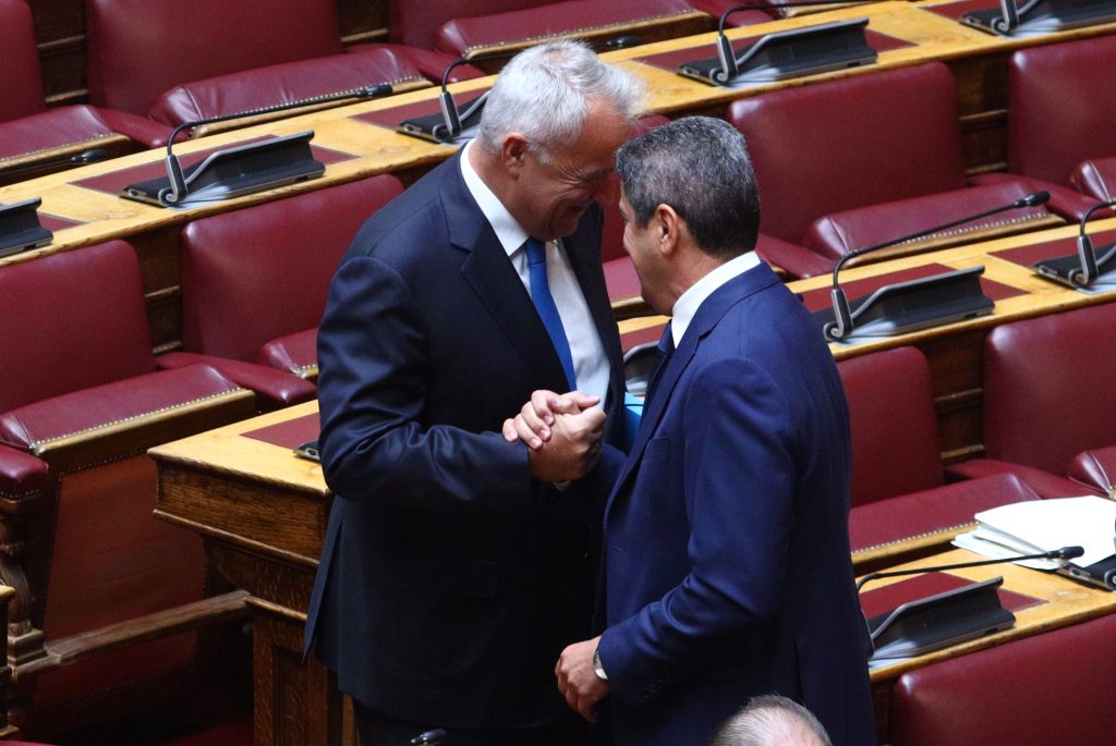 Μάκης Βορίδης ΚοινοβούλιοΜάκης Βορίδης και Λευτέρης Αυγενάκης