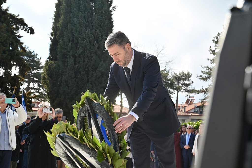 Ο Νίκος Ανδρουλάκης στην 148η επέτειο της επανάστασης του Ολύμπου, στο Λιτόχωρο