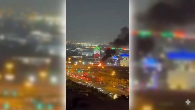 Βίντεο από Nτουμπάι: Θραύσμα πυραύλου έπεσε σε ΙΧ - Νεκρός ο οδηγός