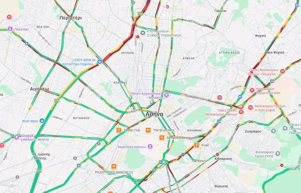 Κίνηση: Καθυστερήσεις σε Κηφισό, Κηφισίας και Μεσογείων - Πού αλλού υπάρχουν προβλήματα
