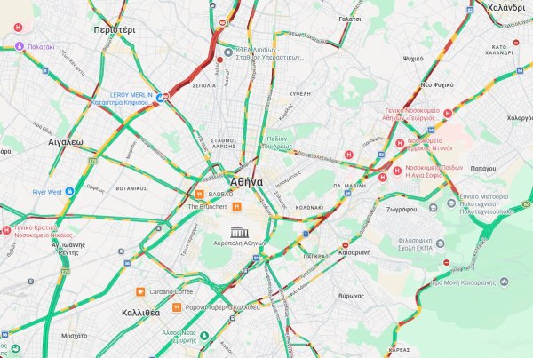 Κίνηση: Καθυστερήσεις σε Κηφισό, Κηφισίας και Αττική Οδό - Πού αλλού υπάρχουν προβλήματα