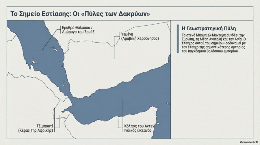 Πόλεμος στη Μέση Ανατολή: «Χοντρό παιχνίδι» με το στενό Μπαμπ ελ-Μαντέμπ - Τι θα συμβεί αν κλείσουν οι «Πύλες των Δακρύων»