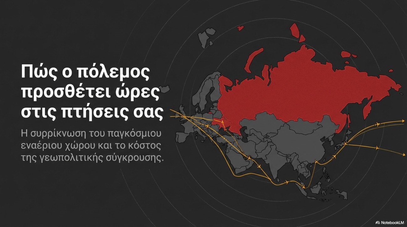 Οι ουρανοί «στενεύουν»: Πώς οι πόλεμοι αυξάνουν τη διάρκεια των πτήσεων