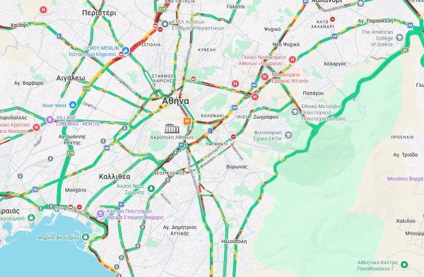 Κίνηση: Καθυστερήσεις σε Κηφισό και κέντρο Αθήνας