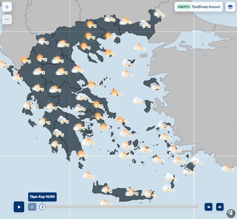 Άστατος ο καιρός την Κυριακή – Πού θα σημειωθούν βροχές, καταιγίδες και χιόνια – Νέα επιδείνωση από Τρίτη
