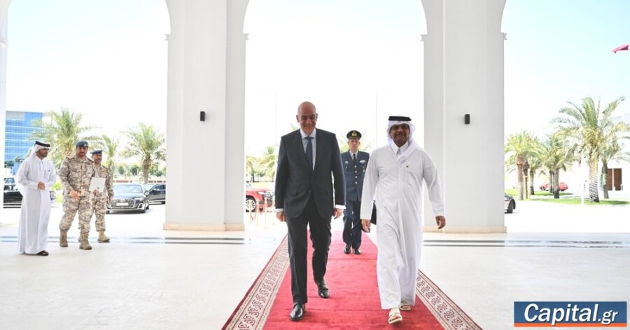 Συνάντηση Ν. Δένδια με τον αν. πρωθυπουργό του Κατάρ με φόντο τον πόλεμο...