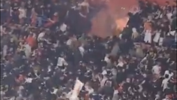 Οικογένειες έτρεχαν να σωθούν στο Ερυθρός Αστέρας - Παρτιζάν! Σοβαρά επεισόδια στο ματς της Euroleague (vids)