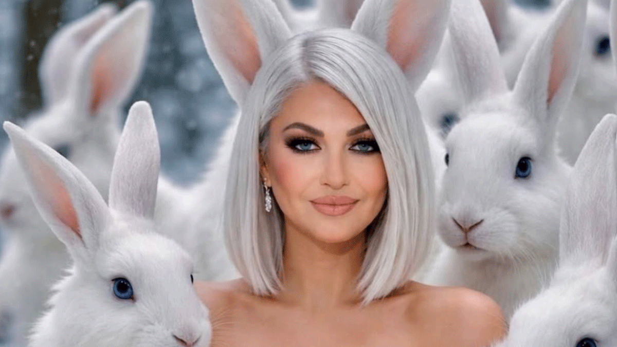 Καίτη Γαρμπή: Μεταμφιεσμένη σε λαγουδάκι για το Πάσχα