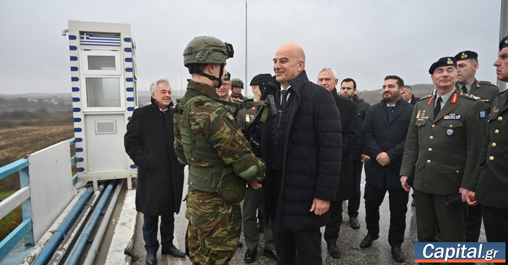 Στο επιτηρητικό φυλάκιο "126" στον Έβρο ο Ν. Δένδιας