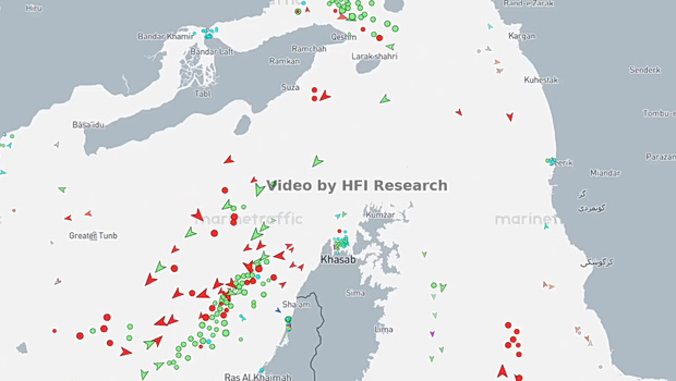Στενά του Ορμούζ: Από την έντονη κινητικότητα στην ακινησία - Το σοκαριστικό βίντεο των 12 δευτερολέπτων