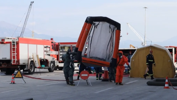 «Τροία 2026»: Eντυπωσιακή άσκηση στο Λιμάνι της Πάτρας για εξουδετέρωση «χημικής απειλής»