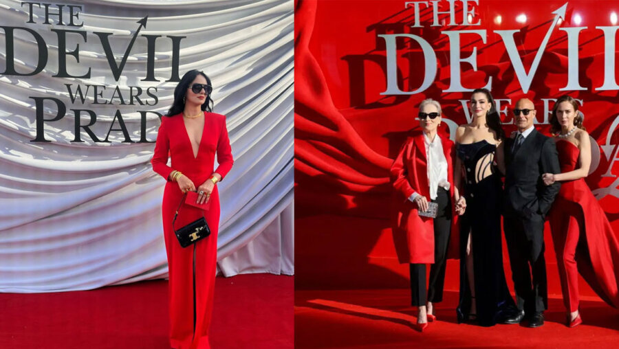 Η Ζενεβιέβ Μαζαρί στην πρεμιέρα του «The Devil Wears Prada 2» στο Λονδίνο - Το look που «έκοψε» την ανάσα!