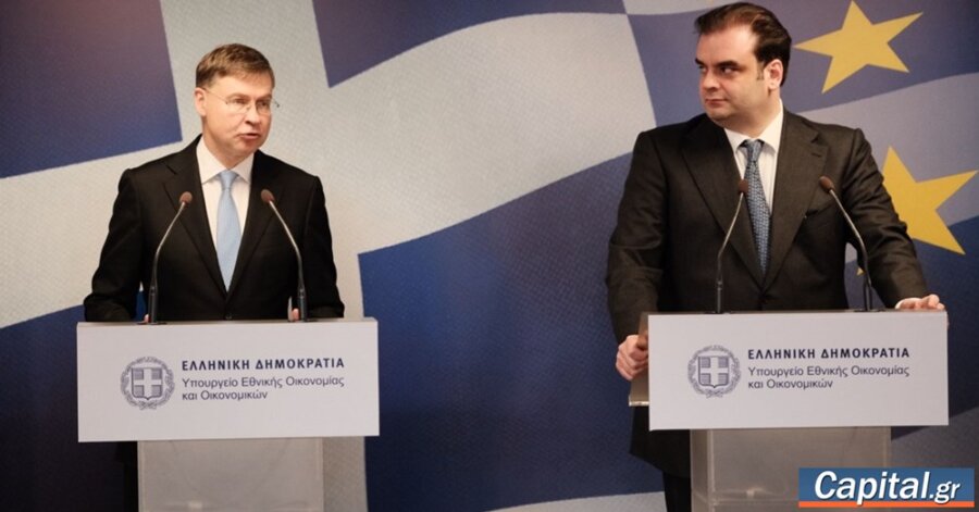 Συνάντηση Κ. Πιερρακάκη - Β. Ντομπρόβσκις: "Συμφωνήσαμε ότι η Ευρώπη πρέπει...