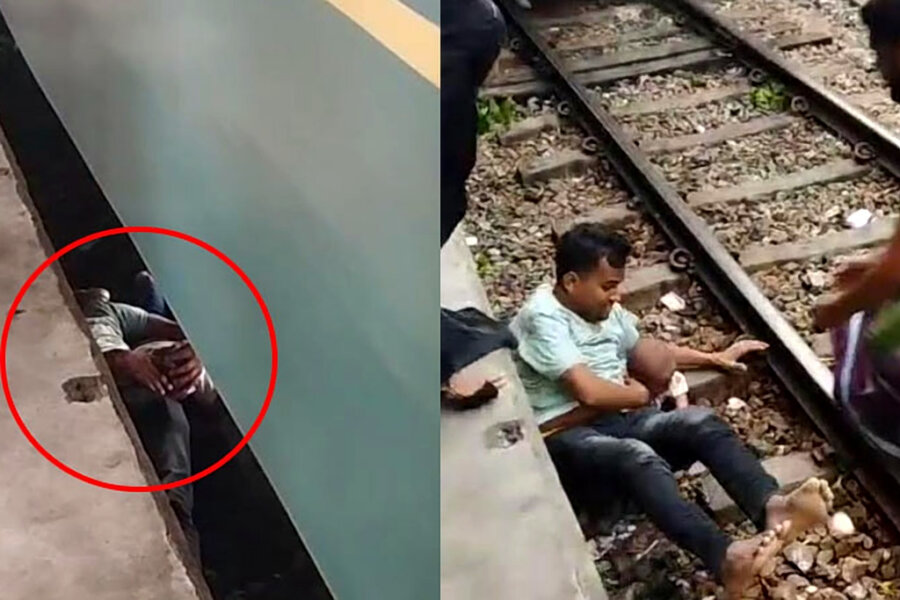 Απίστευτο βίντεο από το Μπαγκλαντές: Πατέρας έγινε «ασπίδα» για το μωρό του κάτω από διερχόμενο τρένο