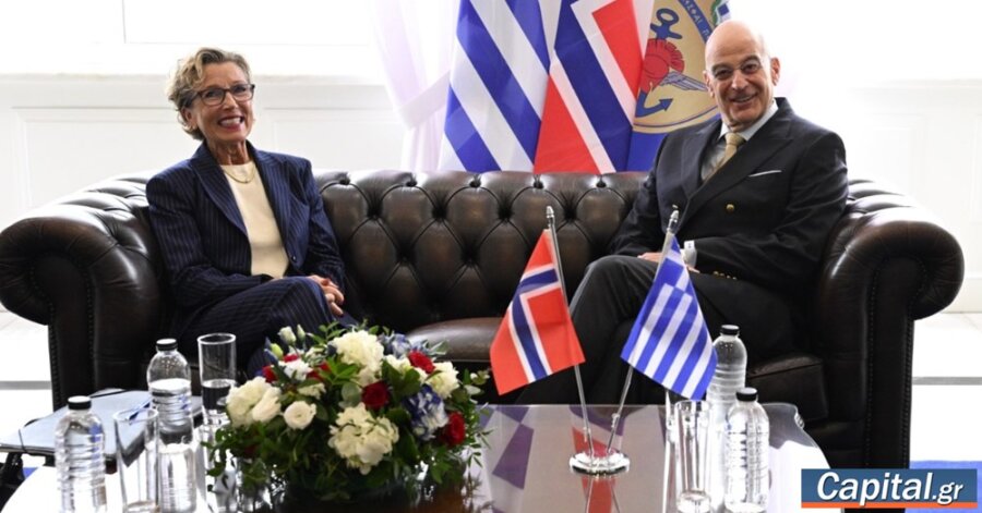 Συνάντηση Ν. Δένδια με την πρέσβη της Νορβηγίας