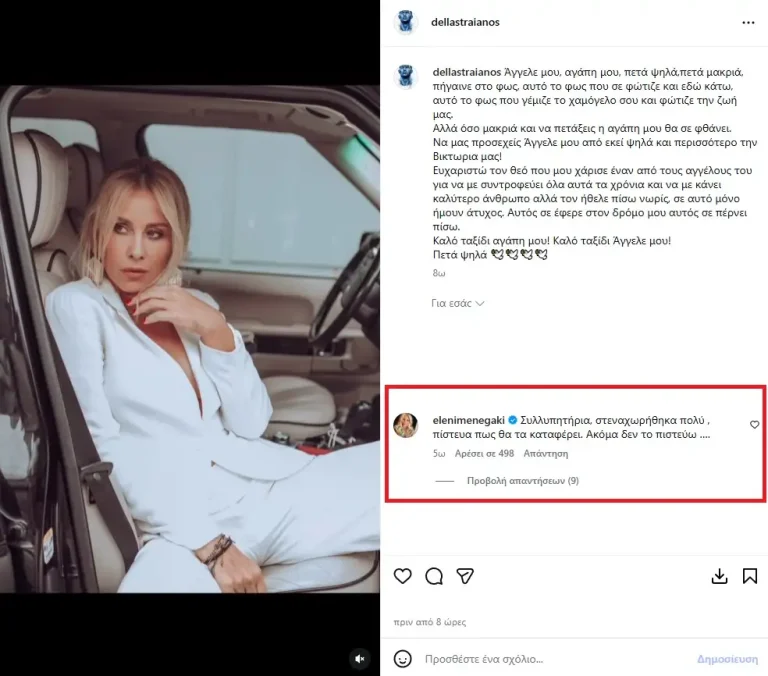 Ελένη Μενεγάκη για Γωγώ Μαστροκώστα: «Πίστευα πως θα τα καταφέρει»