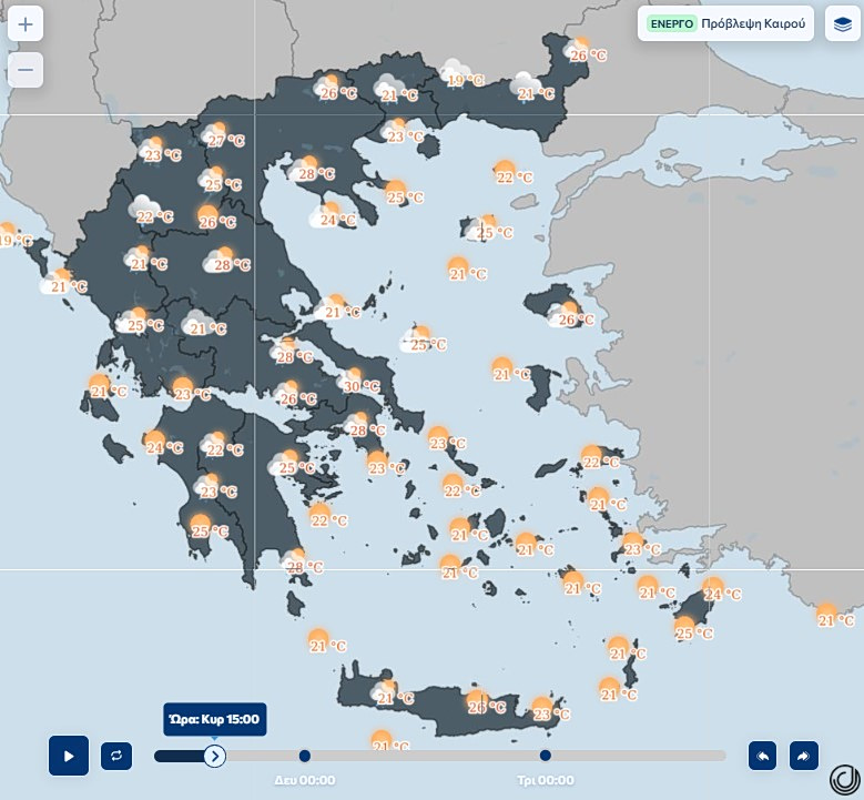 Αίθριος καιρός με υψηλές θερμοκρασίες την Κυριακή - Θα φτάσουν τους 33°C του Αγίου Πνεύματος