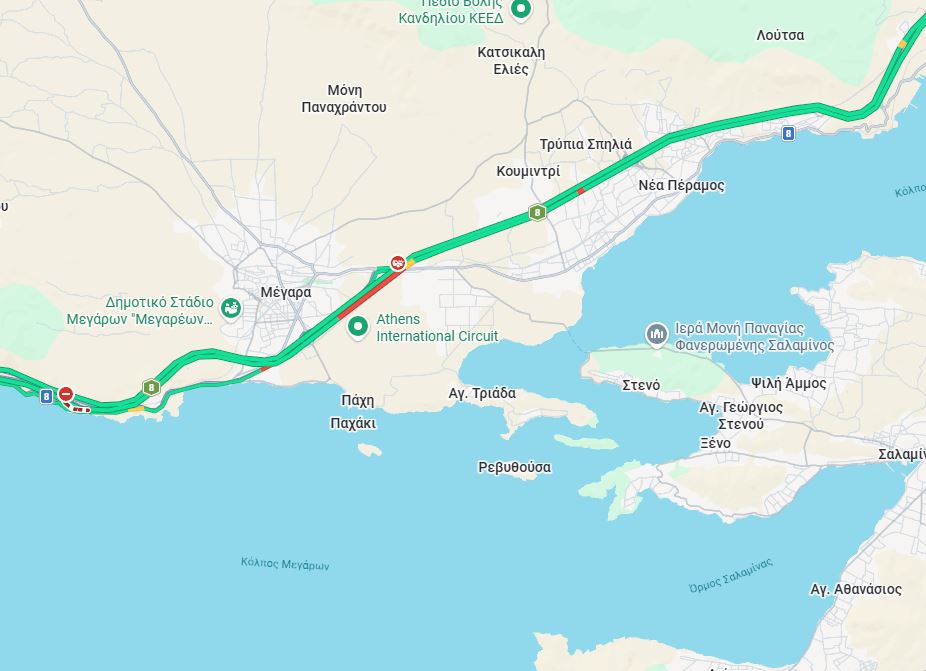 Καθυστερήσεις στην Αθηνών - Κορίνθου λόγω τροχαίου στο ύψος των Μεγάρων