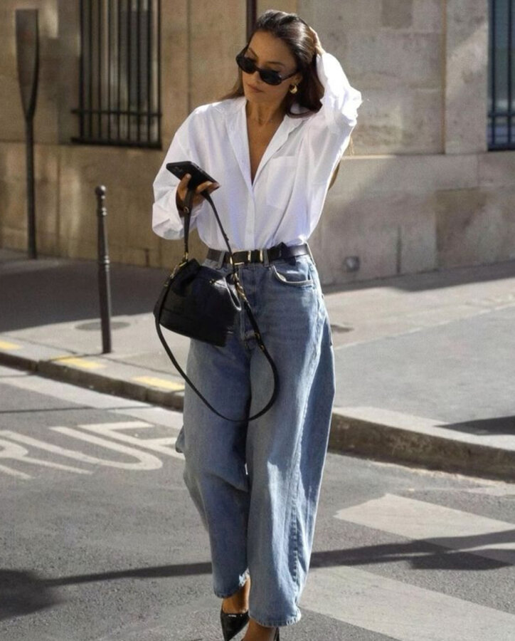 Wide leg jeans: Οδηγός styling για καλοκαιρινές εμφανίσεις