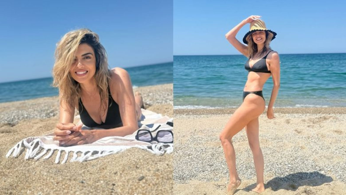Νίκη Λάμη: Οι πρώτες βουτιές στη θάλασσα με μαύρο μπικίνι - Εντυπωσιάζει η καλλίγραμμη σιλουέτα της