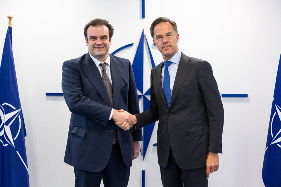 Συνάντηση Πιερρακάκη με τον Γενικό Γραμματέα του ΝΑΤΟ Μαρκ Ρούτε