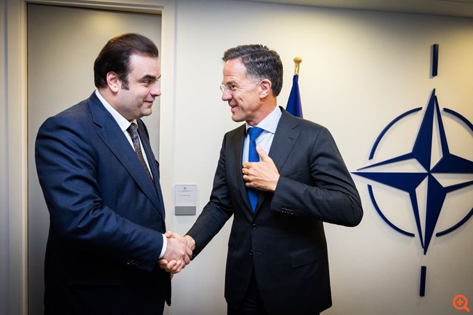 Συνάντηση Κυριάκου Πιερρακάκη με τον Μαρκ Ρούτε
