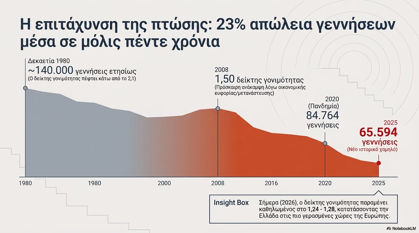 ΕΛΣΤΑΤ: Δημογραφικό σοκ από τη μείωση των γεννήσεων - Το «παγωμένο» κλάμα της… συρρίκνωσης