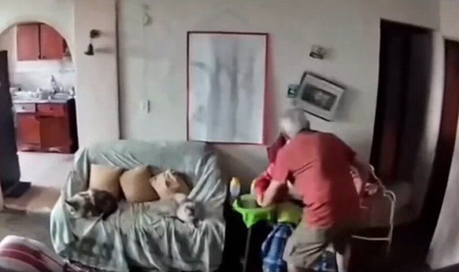 Ήρωας μέσα στα ερείπια: Η συγκλονιστική στιγμή που ηλικιωμένος προστατεύει τη σύζυγό του την ώρα του σεισμού στη Βενεζουέλα