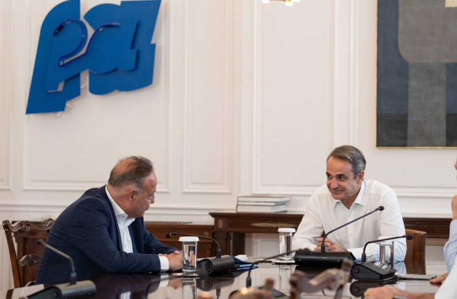 Mayor of Thessaloniki; Stelios Aggeloudis; Κυριάκος Μητσοτάκης; Kyriakos Mitsotakis; συνάντηση; meeting; Αθήνα; Θεσσαλονίκη; δήμαρχος; Στέλιος Αγγελούδης;