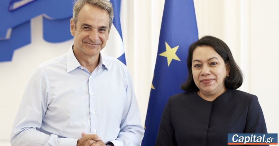Συνάντηση του Κ. Μητσοτάκη με την υποψήφια για τη θέση του γγ του ΟΗΕ