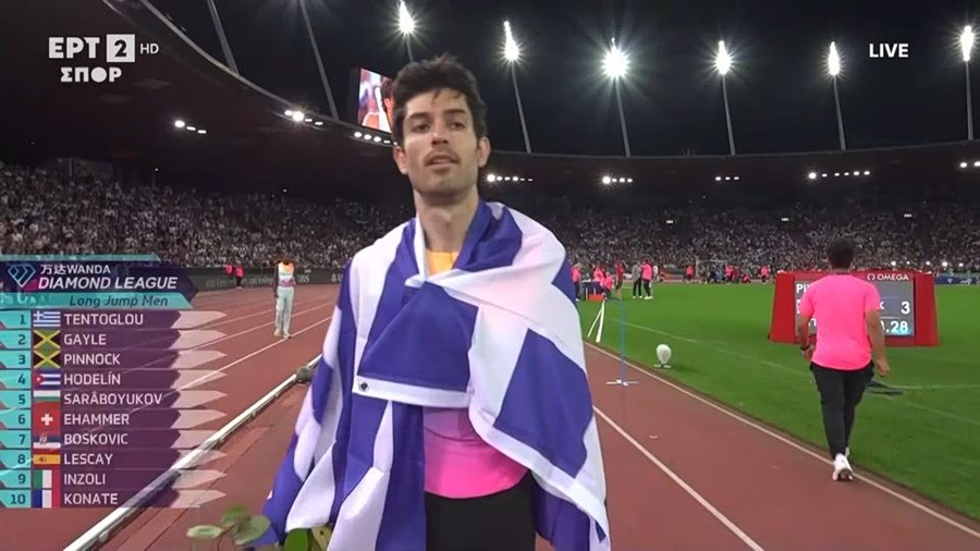 Diamond League Ζυρίχης: Πρώτος και καλύτερος και πάλι ο Τεντόγλου με 8,45 μ. – Ένατη σερί νίκη (vids)