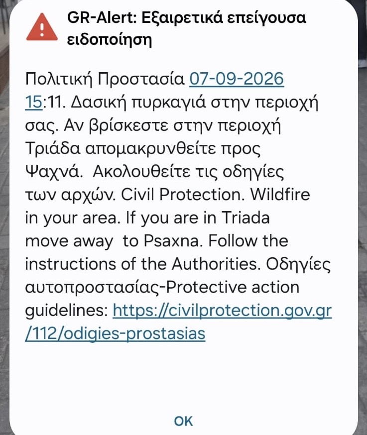 Φωτιά στη Μακρυκάπα Εύβοιας - Σηκώθηκαν πέντε εναέρια μέσα, ήχησε το 112