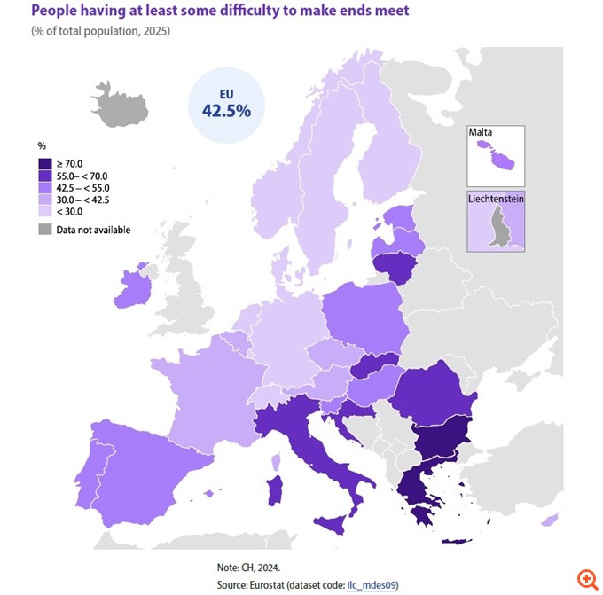 Eurostat: Ελλάδα και Γαλλία οι δύο χώρες της Ε.Ε. που μειώθηκε το εισόδημα από το 2010