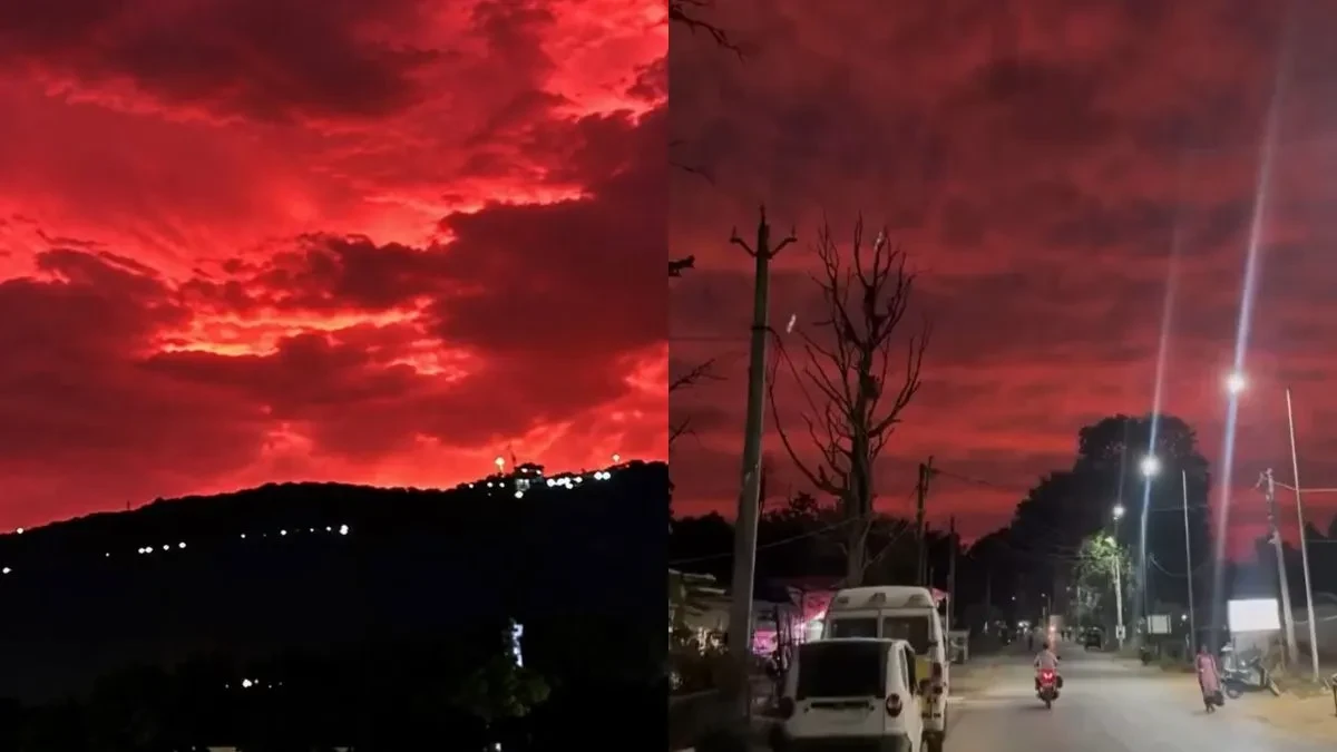 Απόκοσμο σκηνικό στην Ινδία με τον ουρανό να θυμίζει το σκοτεινό σύμπαν του Stranger Things [βίντεο]